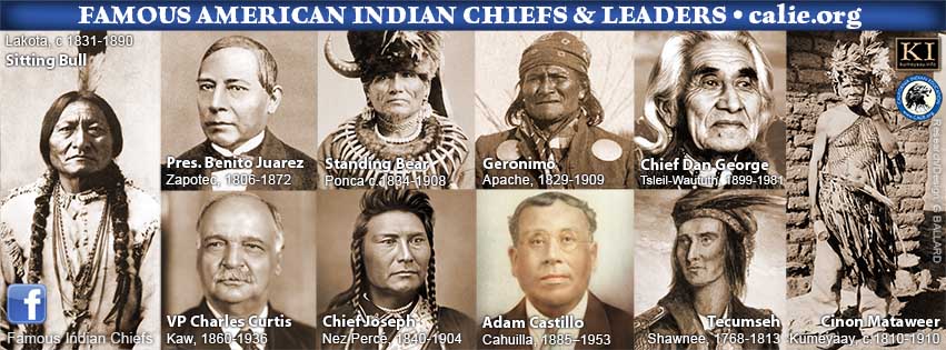 Geronimo, Sitting Bull, Crazy Horse, Cochise si alti indieni celebri